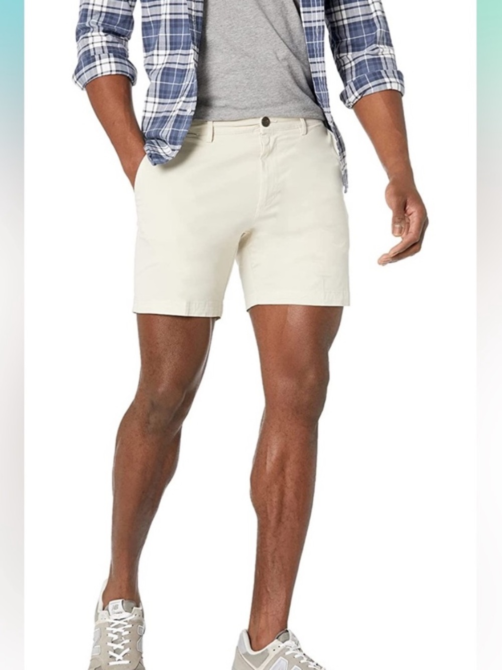 NWT Men's Slim-Fit 7" Flat-Front Comfort Stretch Chino Short 31”